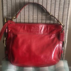 Patent leather Coach satchel